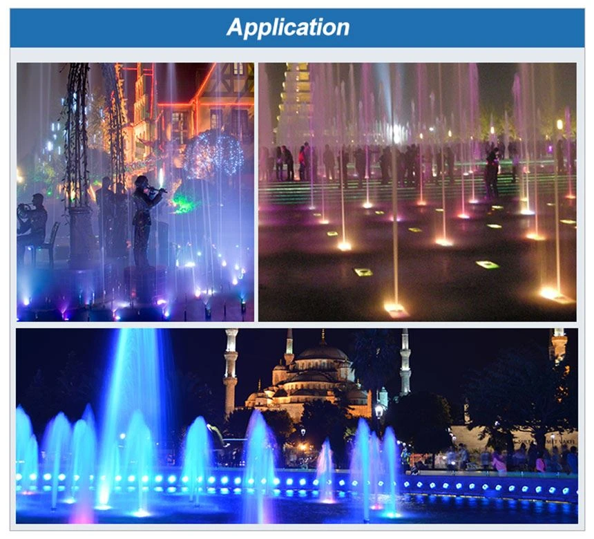 Customized dry fountain light led garden light water fountain lights led with dmx selling